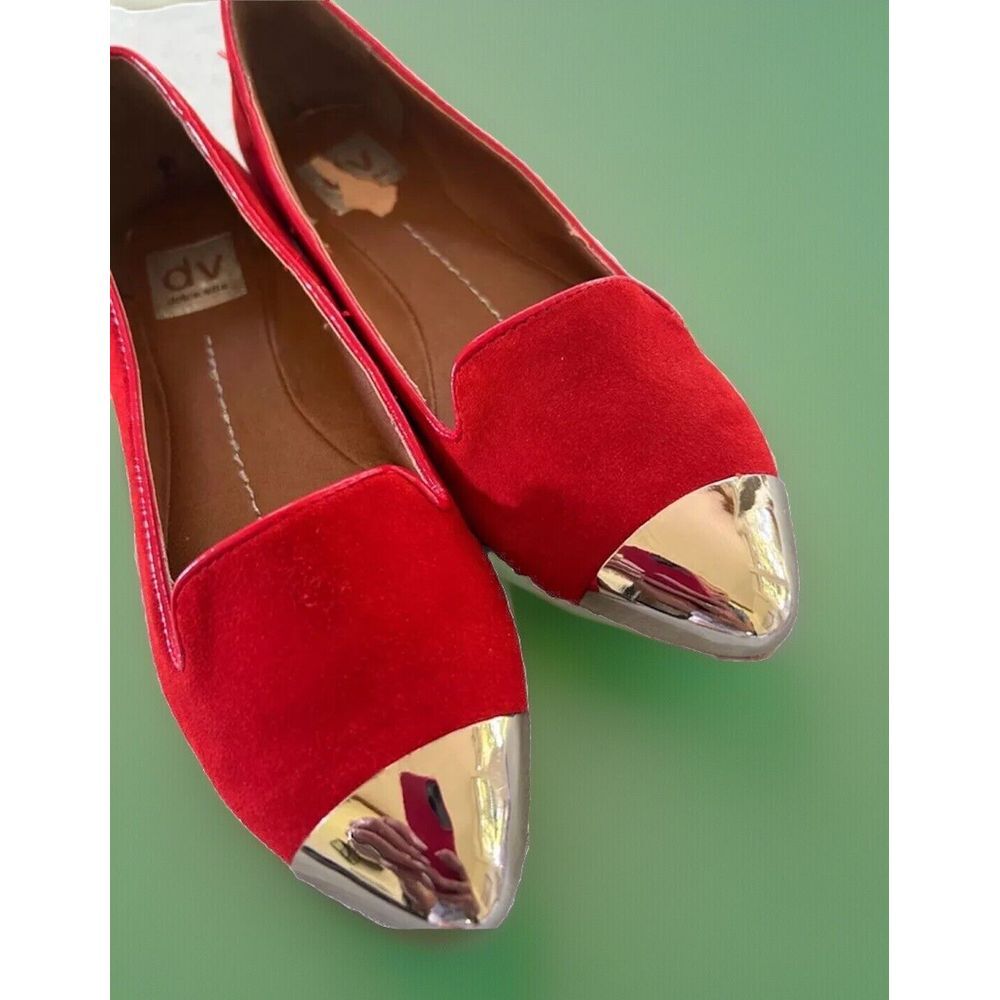 Dolce Vita Red Flats with Silver Accents